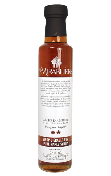 Sirop d'érable pur biologique ambré 250 ml